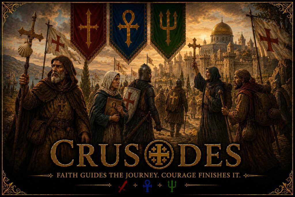 Crusades official Going Medieval hero artwork