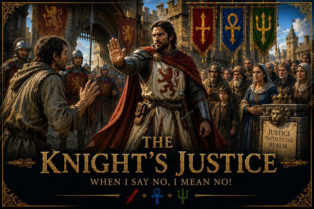 The Knight's Justice official Going Medieval hero artwork